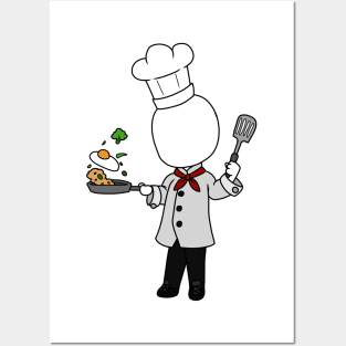 creepypasta chef slenderman chibi Posters and Art